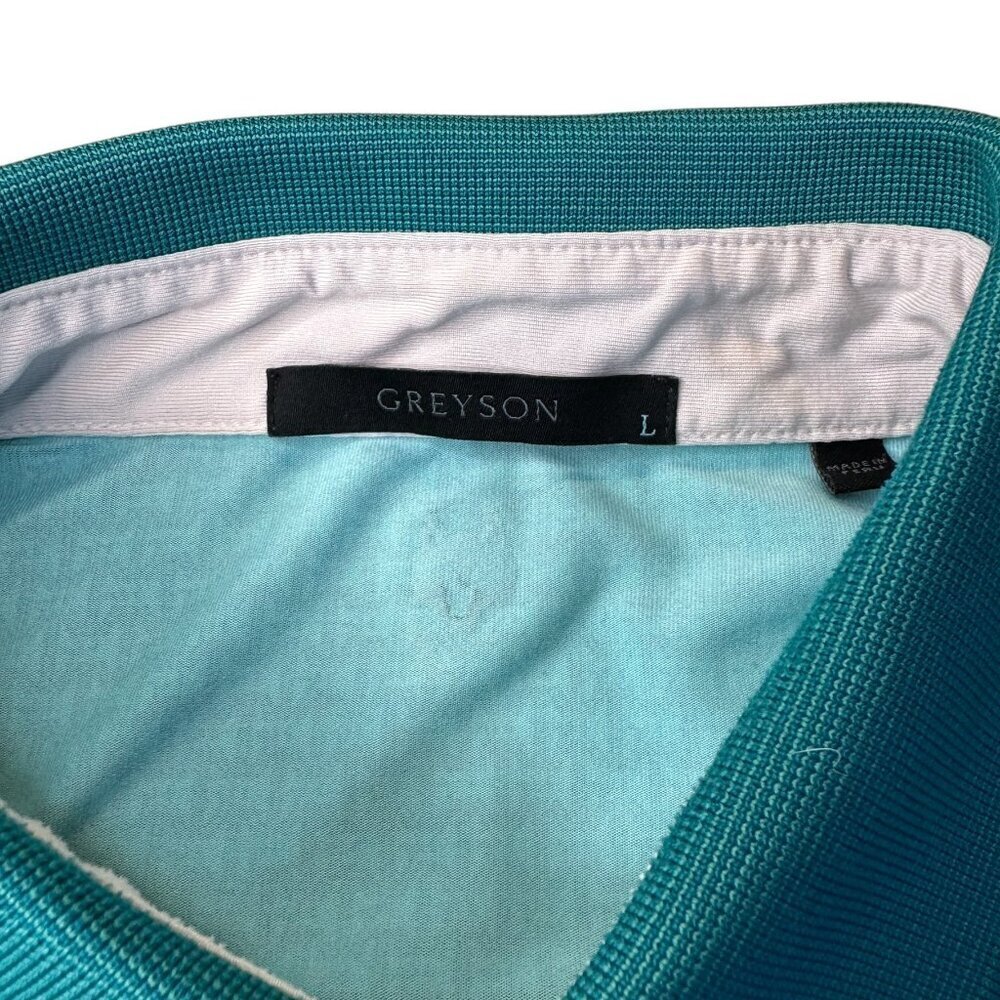 Greyson "Eagle Vail Golf Club" teal polo size large - Picture 4 of 7
